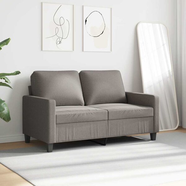 Kétszemélyes fekete szövetkanapé 120 cm