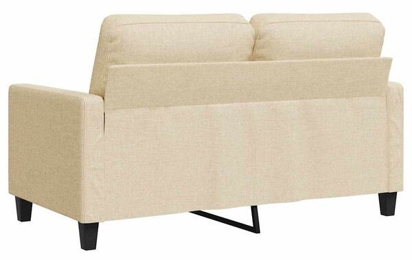 Kétszemélyes krémszínű szövetkanapé 120 cm