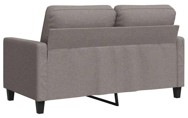 Kétszemélyes fekete szövetkanapé 120 cm