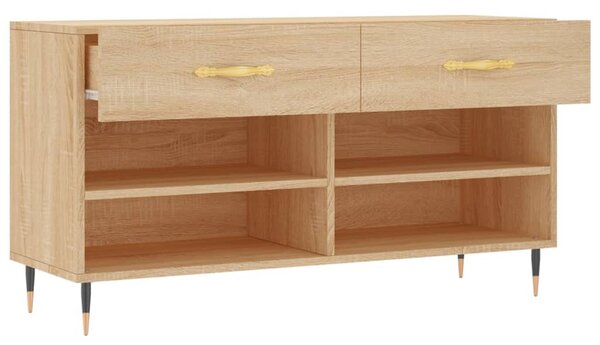 Sonoma tölgy színű szerelt fa cipőpolc 102x35x55 cm