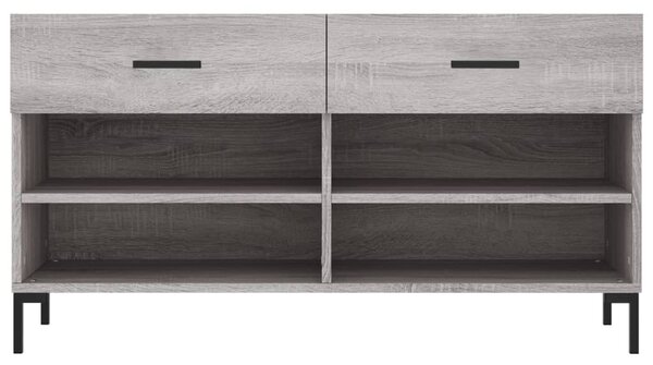 Szürke sonoma színű szerelt fa cipőpolc 102 x 35 x 55 cm