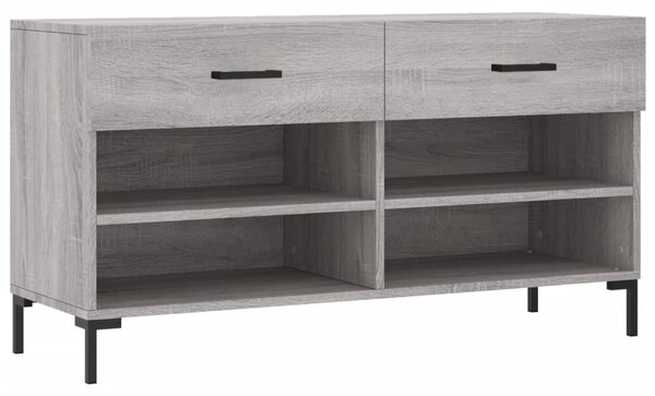 Szürke sonoma színű szerelt fa cipőpolc 102 x 35 x 55 cm