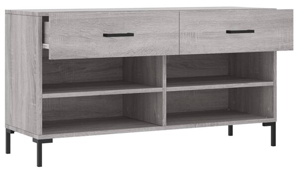 Szürke sonoma színű szerelt fa cipőpolc 102 x 35 x 55 cm