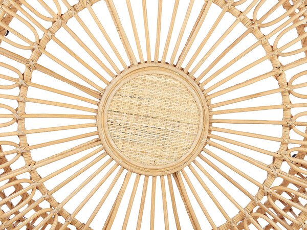 Kerti dohányzóasztal RANDAZZO 85 cm 85 cm Rattan Világosbarna