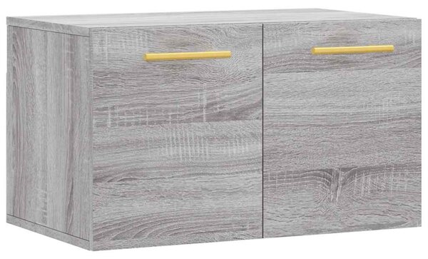 Szürke sonoma színű szerelt fa faliszekrény 60 x 36,5 x 35 cm