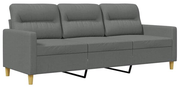 3 személyes sötétszürke szövet kanapé 180 cm