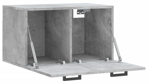Betonszürke szerelt fa faliszekrény 60 x 36,5 x 35 cm