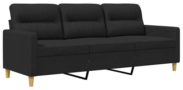 3 személyes fekete szövetkanapé 180 cm