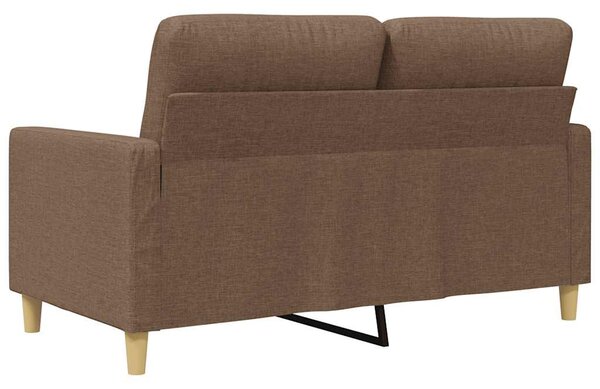 Kétszemélyes barna szövetkanapé 120 cm