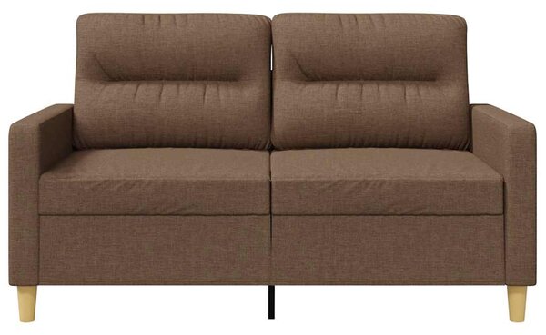 Kétszemélyes barna szövetkanapé 120 cm