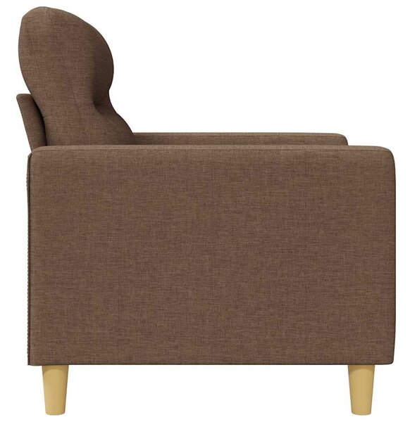 Kétszemélyes barna szövetkanapé 120 cm