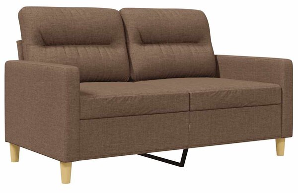 Kétszemélyes barna szövetkanapé 120 cm