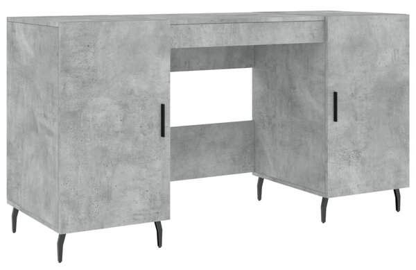 Betonszürke szerelt fa íróasztal 140 x 50 x 75 cm