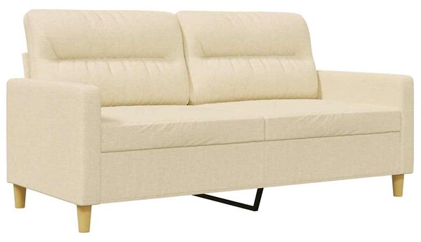 Kétszemélyes krémszínű szövetkanapé 140 cm