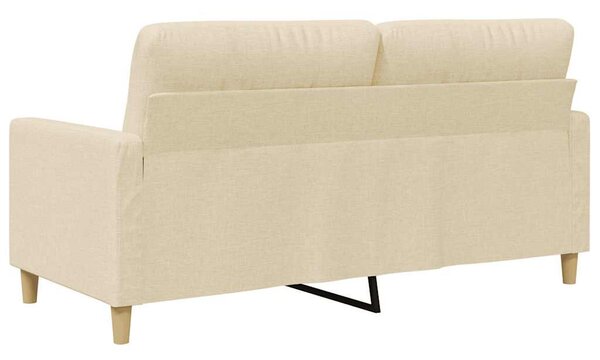 Kétszemélyes krémszínű szövetkanapé 140 cm