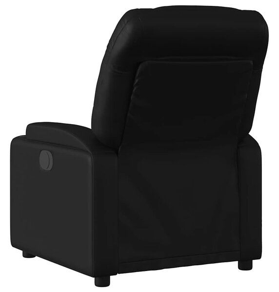 Fekete műbőr elektromos dönthető fotel