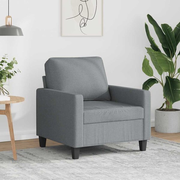 Világosszürke szövet kanapéfotel 60 cm