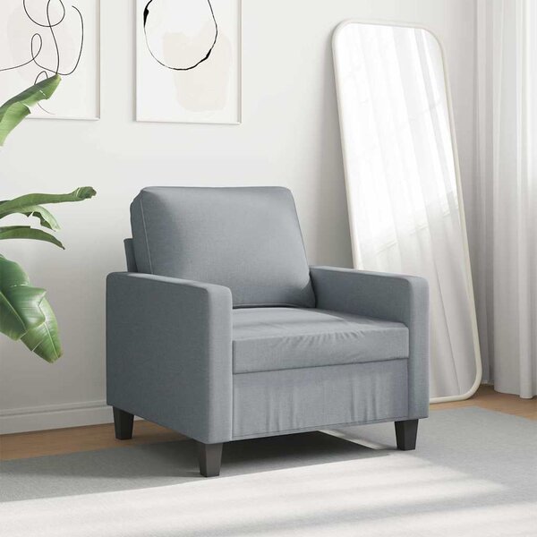 Világosszürke szövet kanapéfotel 60 cm