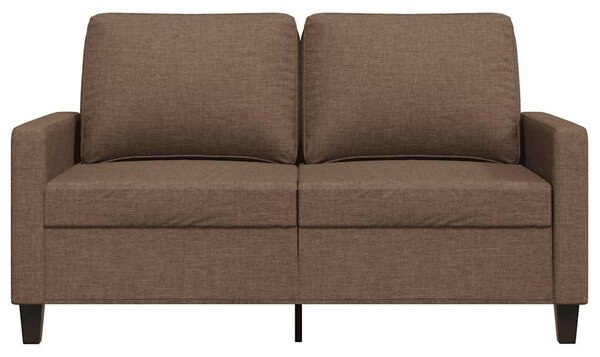 Kétszemélyes barna szövetkanapé 120 cm