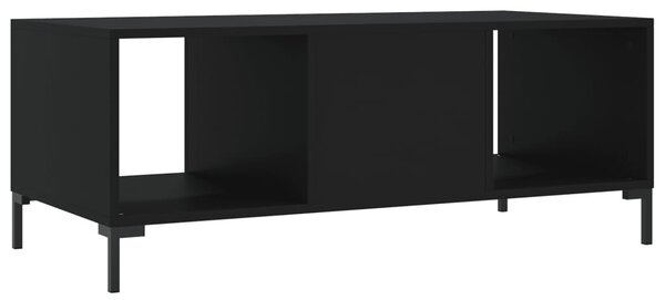 Fekete szerelt fa dohányzóasztal 102 x 50 x 40 cm