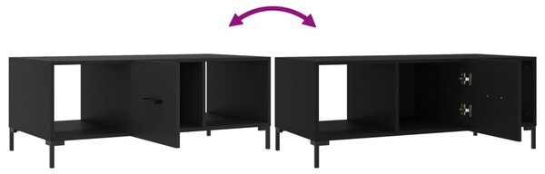Fekete szerelt fa dohányzóasztal 102 x 50 x 40 cm