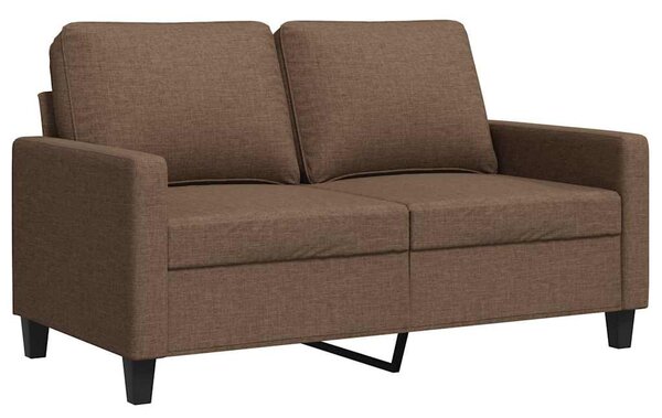 Kétszemélyes barna szövetkanapé 120 cm
