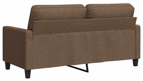 Kétszemélyes barna szövetkanapé 140 cm