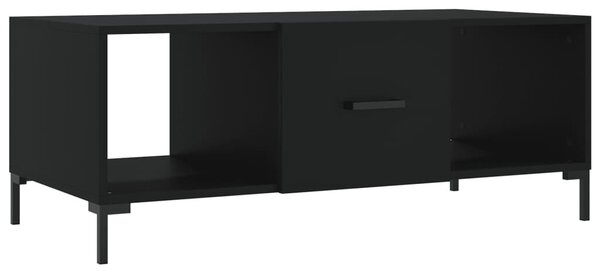 Fekete szerelt fa dohányzóasztal 102 x 50 x 40 cm