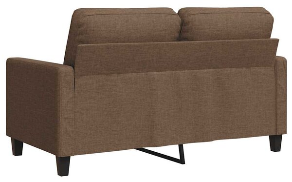 Kétszemélyes barna szövetkanapé 120 cm
