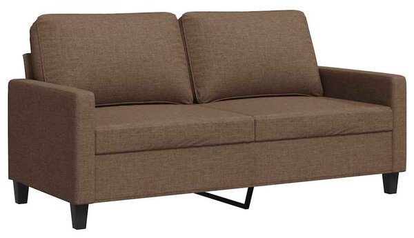 Kétszemélyes barna szövetkanapé 140 cm