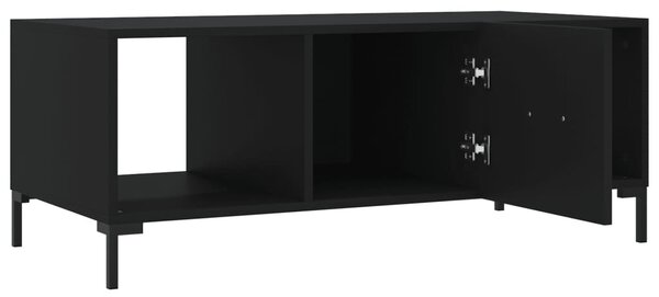 Fekete szerelt fa dohányzóasztal 102 x 50 x 40 cm