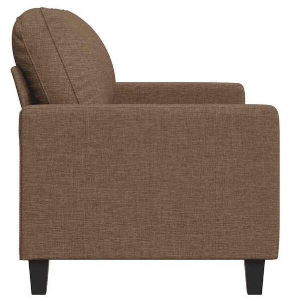 Kétszemélyes barna szövetkanapé 120 cm