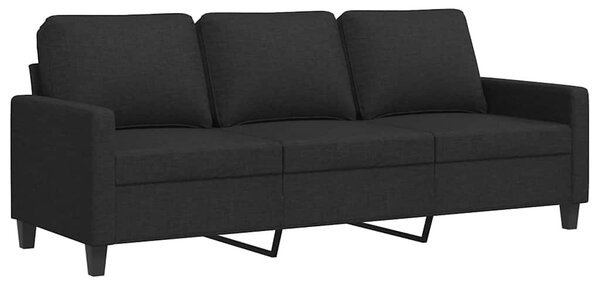 3 személyes fekete szövetkanapé 180 cm