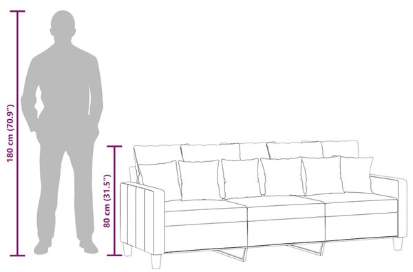 3 személyes bordó szövet kanapé 180 cm
