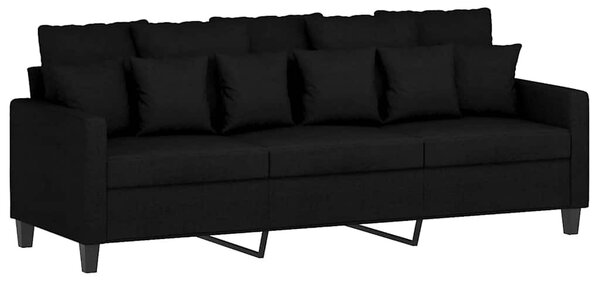 3 személyes fekete szövetkanapé 180 cm