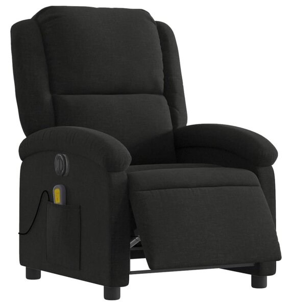 Fekete szövet elektromos dönthető masszázsfotel