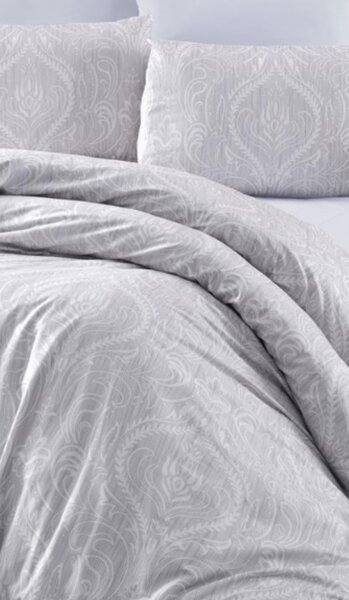 Elegante szürke pamut ágyneműhuzat TiaHome - 1x Párna 90x70cm, 1x Paplan 140x200cm