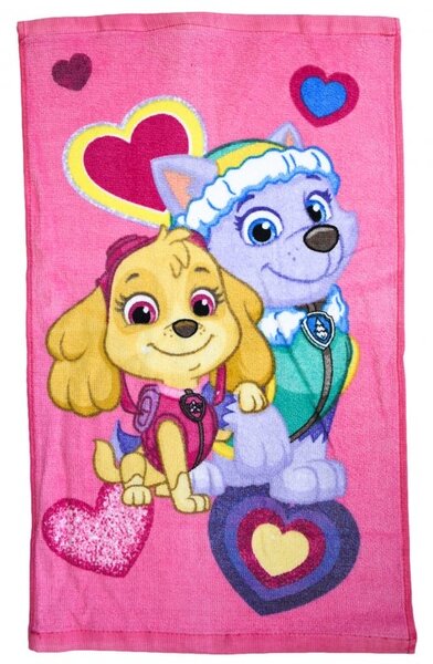 Gyermek törölköző PAW PATROL rózsaszín 30x50cm Setino