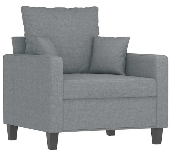 Világosszürke szövet kanapéfotel 60 cm