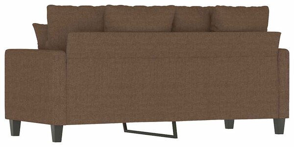 Kétszemélyes barna szövetkanapé 140 cm