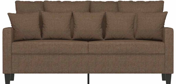 Kétszemélyes barna szövetkanapé 140 cm