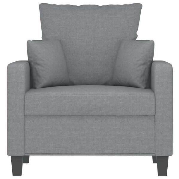 Világosszürke szövet kanapéfotel 60 cm