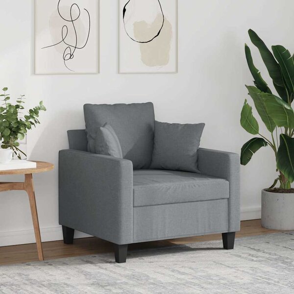 Világosszürke szövet kanapéfotel 60 cm