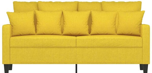 2 személyes világossárga szövet kanapé 140 cm