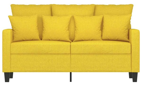 2 személyes világossárga szövet kanapé 120 cm