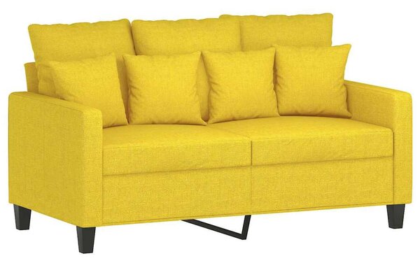 2 személyes világossárga szövet kanapé 120 cm