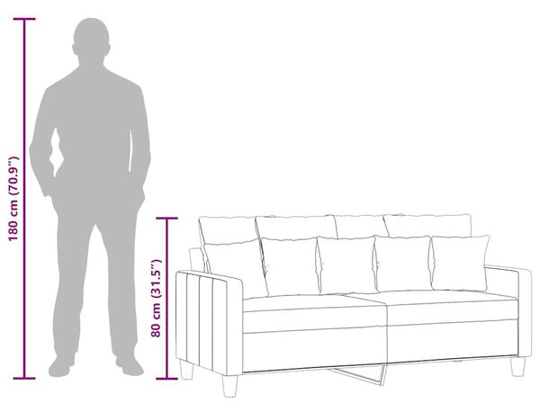 2 személyes világossárga szövet kanapé 140 cm