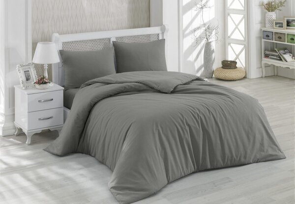 Szürke pamut ágyneműhuzat TiaHome - 1x Párna 90x70cm, 1x Paplan 140x200cm