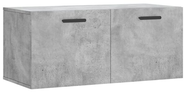 Betonszürke szerelt fa faliszekrény 80 x 36,5 x 35 cm