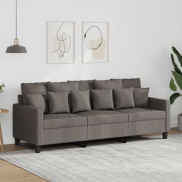 3 személyes fekete szövetkanapé 180 cm